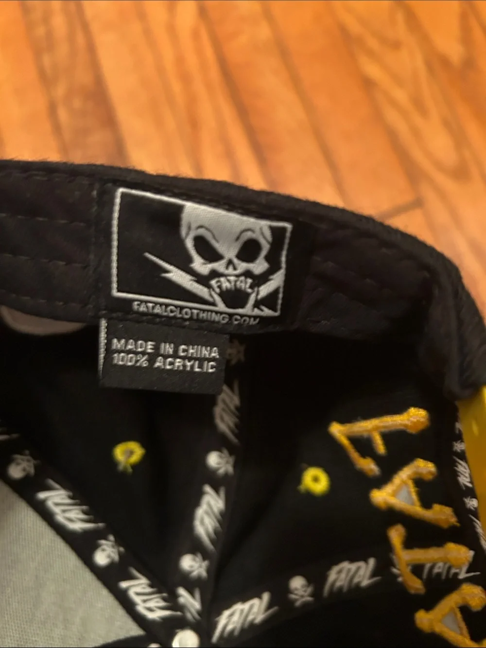 Kids Black and Yellow Pirate Skull Cap with Red Bandana Accent